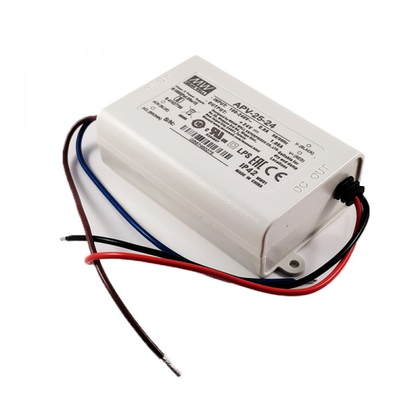 Fonte de Alimentação Mean Well 24Vdc 25W IP42 APV